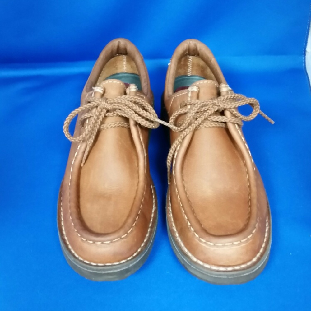 Rockport tan leather walking shoes. Size 6-1/2.